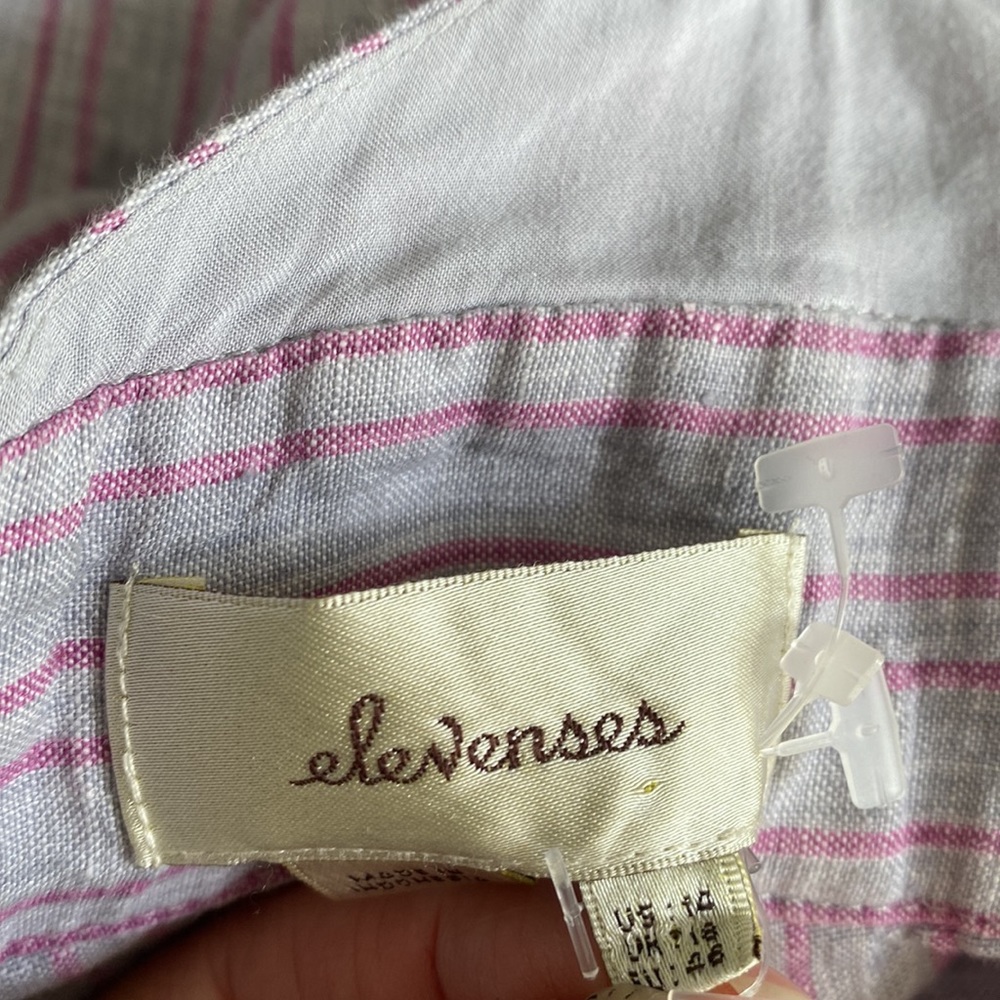Anthro Elevenses 14 Linen Nantucket Jumpsuit - Picture 3 of 13